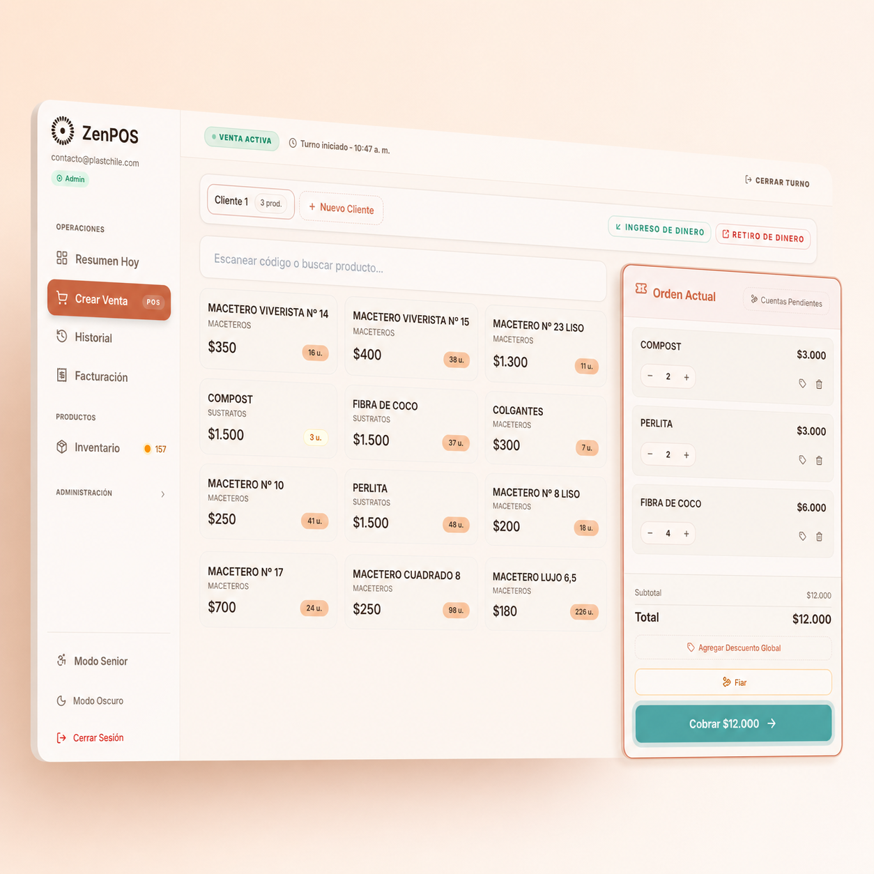 ZenPOS - Sistema de punto de venta y gestión de stock con IA